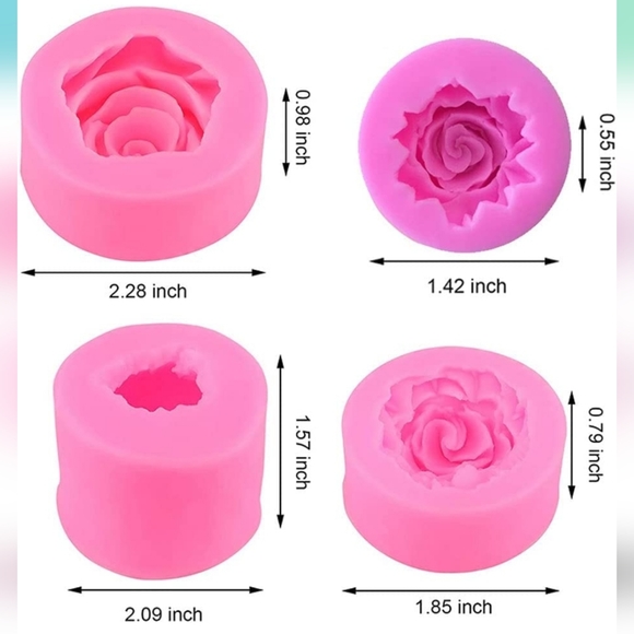 3 FLOWER CANDKE MOLDS - Picture 3 of 4